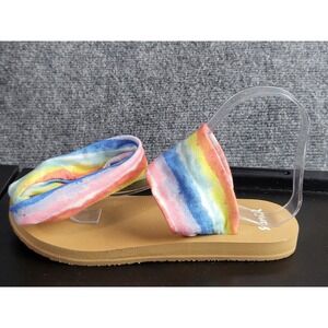 Sanuk Tie Dye Flip Flops Thong Sandals Casual Comfy Slides Women's Size 7 Summer